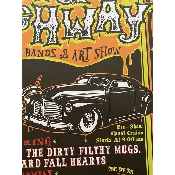 Lucky 13 Tiki Highway 20th Anniversary Event Screen Printed Poster - Picture 3 of 4